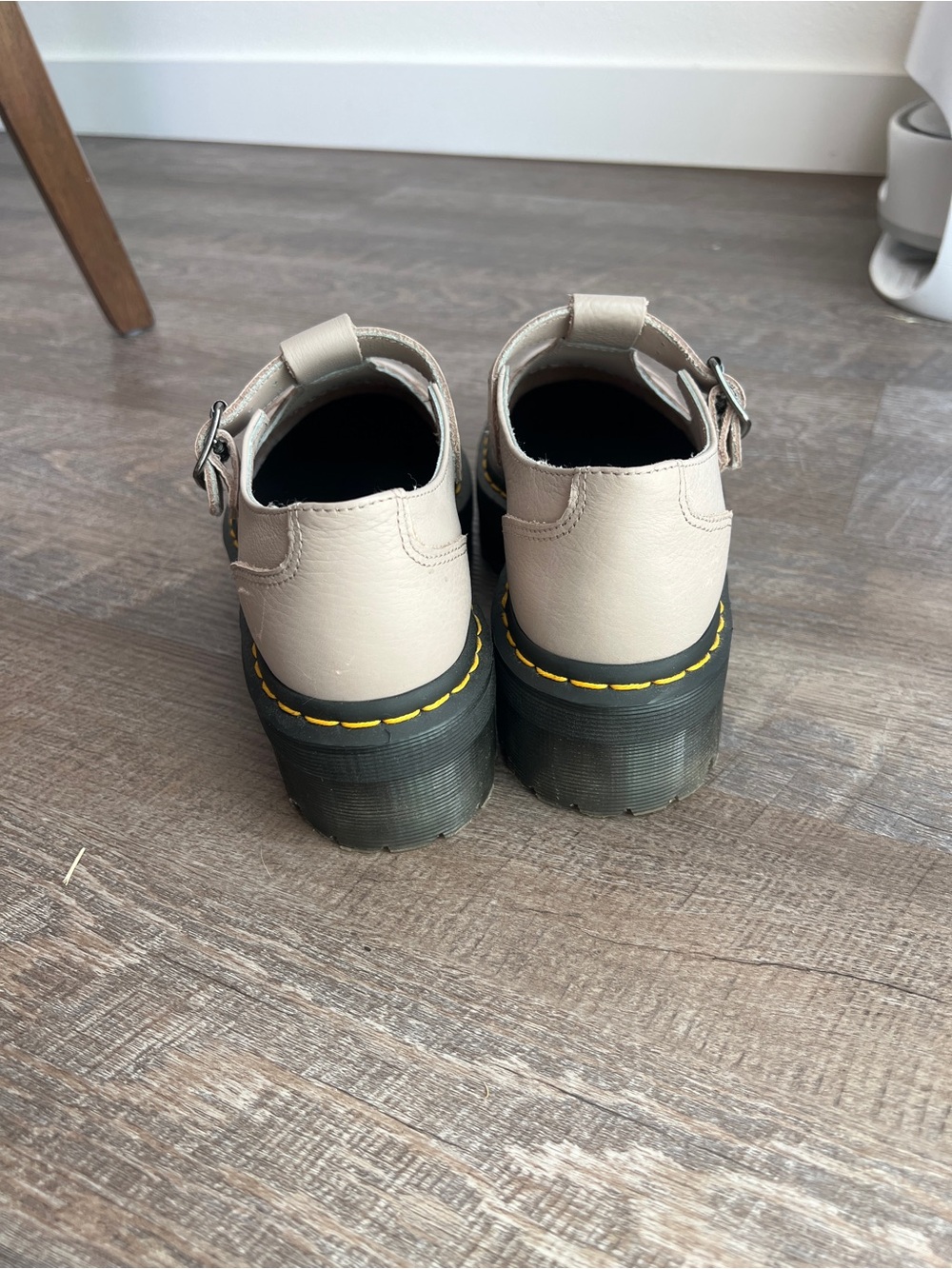 Dr. Martens Bethan Pisa Leather Platform Mary Jane — Vintage Taupe - Picture 9 of 11